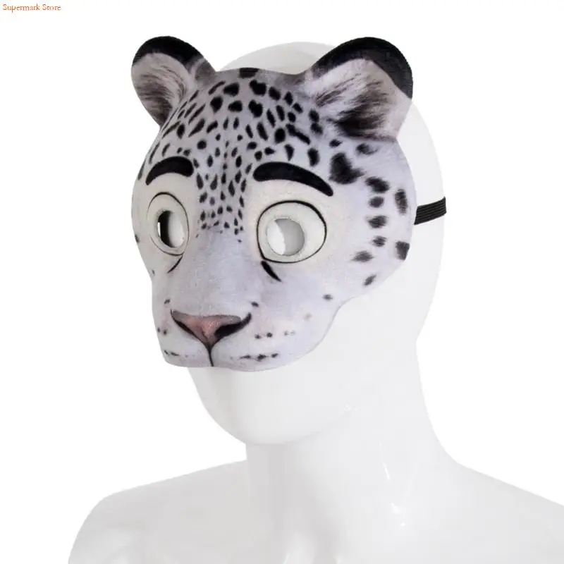 Q5WE Reusable Animal Play Play Masks Elástico Headband Soft Eva Kids Accesorios para disfraces para actuaciones escolares