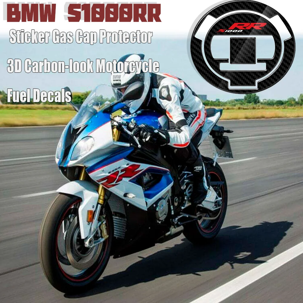 

For BMW S1000RR Sticker Gas Cap Protector S1000 RR 2014-2016 3D Carbon-look Motorcycle Fuel Decals