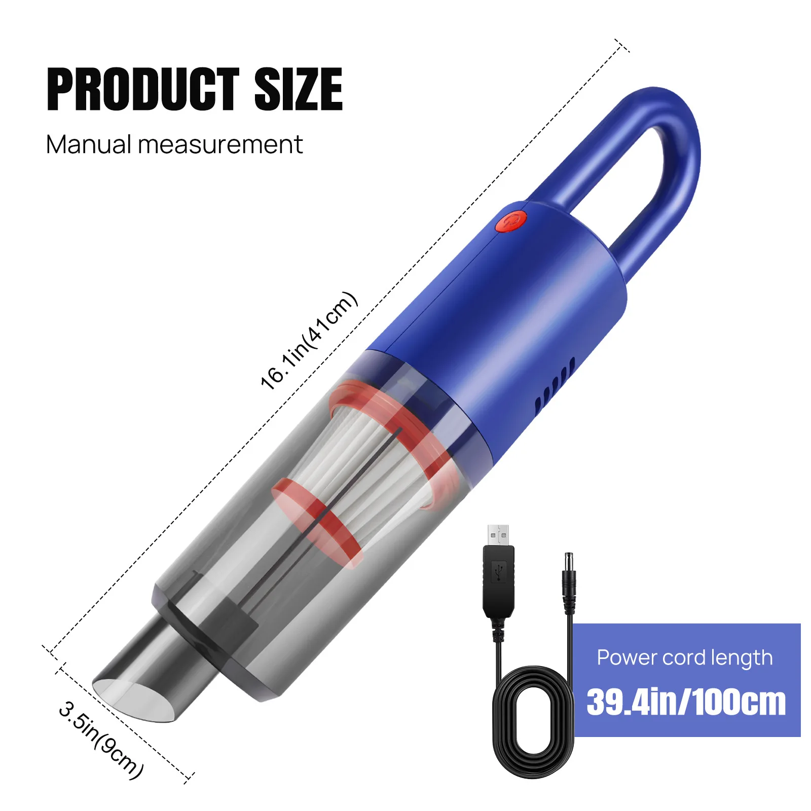 Cordless Vacuum Cleaner Hand-push lightweight Portable Car-mounted Handheld Vacuum Cleaner With High Suction Power