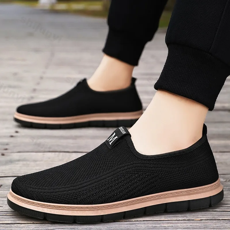 

​Men's Casual Sneakers 2025 Spring Summer Breathable Mesh Lightweight Soft Sole Outdoor Non-slip Comfortable Male Walking Shoes