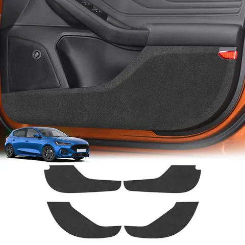 For Ford Focus Mk4 2019 2020 2021 2022 2023 2024 2025 Premium Suede Door Anti-kick Pad Car Leather Carbon Sticker Accessories