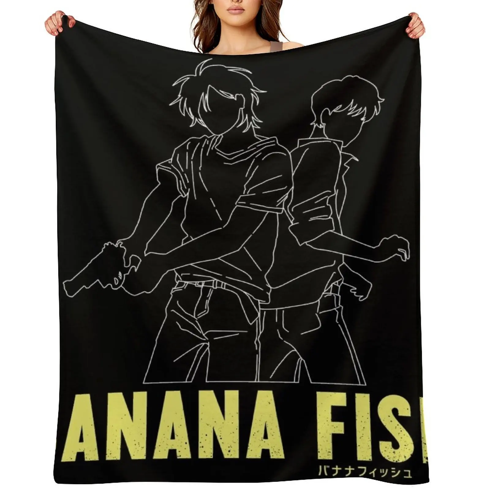 

Banana Fish - Ash & Eiji Silhouette Throw Blanket funny gift Tourist Baby Decorative Throw Blankets