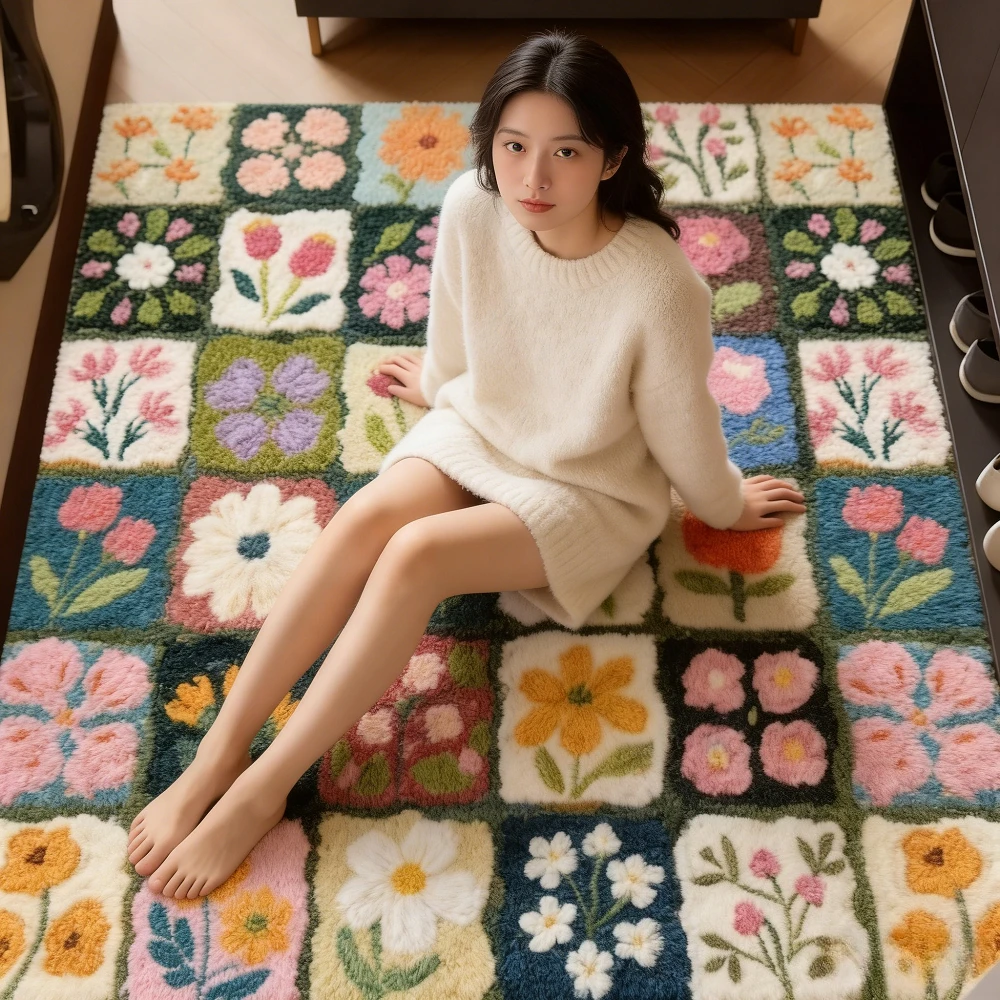 

Современный минималистичный коврик в стиле масляной живописи, специально разработанный для прихожей, противоскользящий, грязеотталкивающий, легко моющийся.