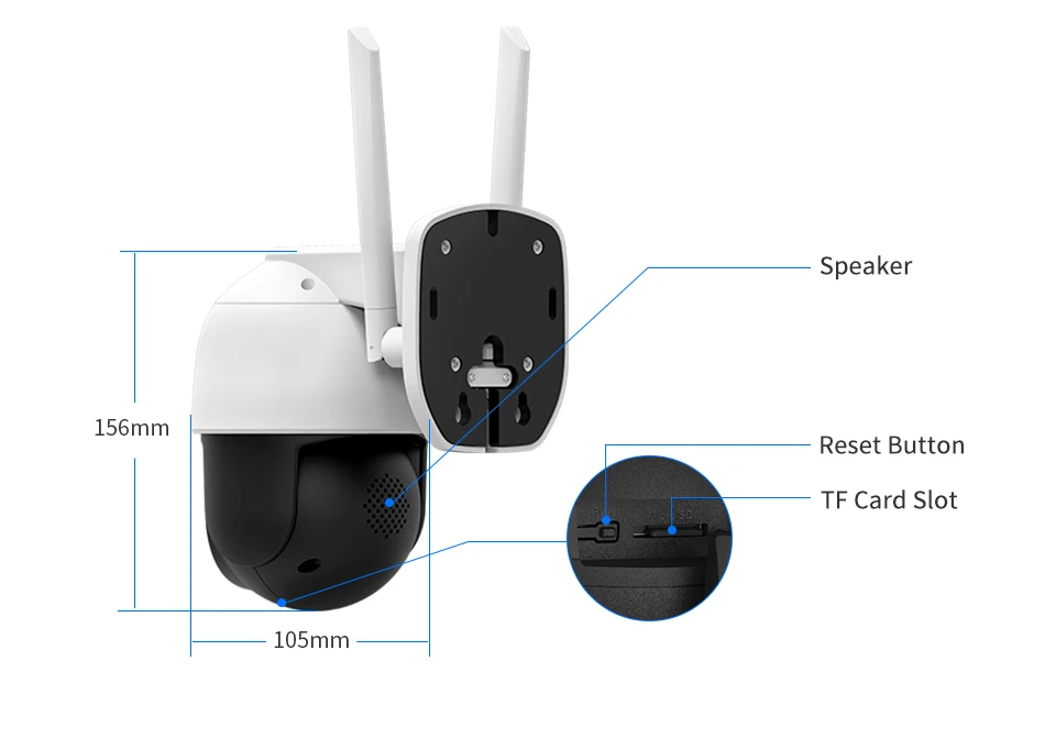 Hiseeu PTZ WLAN IP-Kamera 8MP Doppellinse 8-fach Zoom Außen HD Vollfarb-Nachtsicht Menschenerkennung Videoüberwachungskameras – Detail 17