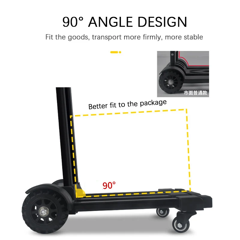 Folding Hand Truck Foldable Dolly Carts for Moving Luggage Carts Collapsible Dolly with Tank Wheels