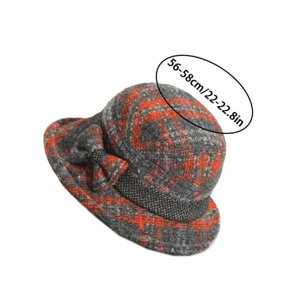 Warm Tweed Knit Hat Fashion Breathable Headdress Bucket Cap Dome Vintage Fisherman Hat Women