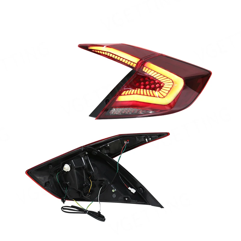 Auto Part Amber White Red Color Turn Signal Led Tail Lamp Brake Reverse Light For Honda Civic 10th 2016 2017 2018 2019 2020 2021