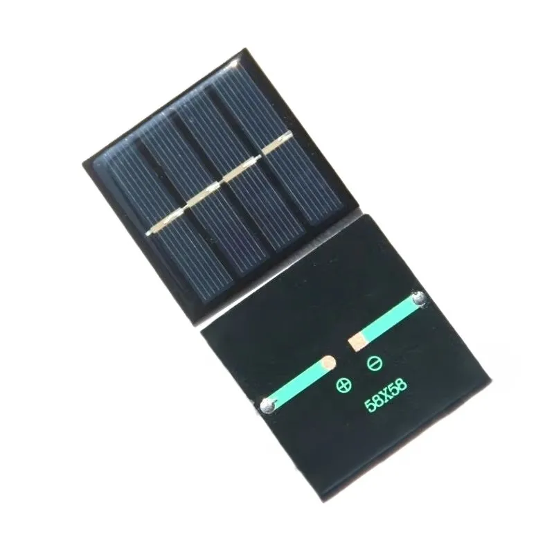 Fabrieksprijs 500 STKS 0,45 W 2 V Mini Zonnepanelen Polykristallijne Zonnecel Module Vierkante Solar Educatieve Plaat Kits 58 * 58 MM