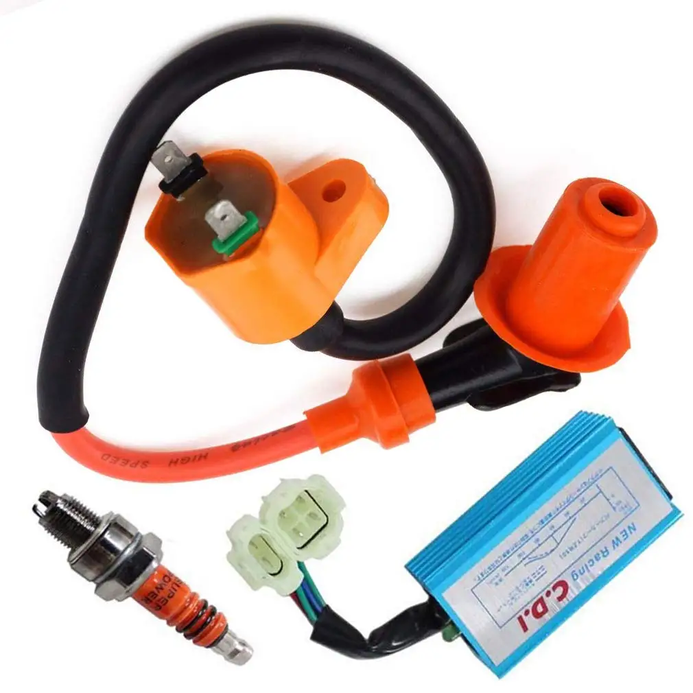 Bobina de encendido de carreras de alto rendimiento, bujía de electrodo CDI de 6 pines y 3 para piezas de patinete ciclomotor ATV GY6 50Cc 150Cc 125Cc