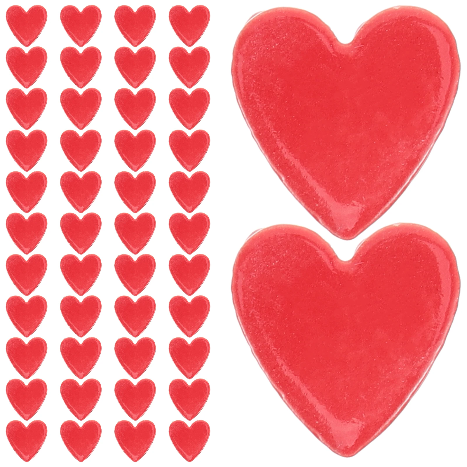 1 Zestaw Ceramicznych Mozaikowych Płyt w Kształcie Serca, Gładkie, z Płaskim Tyłem, do Rękodzieła DIY, Elementy Dekoracyjne, Płytki Lustrzane, Różne Kolory