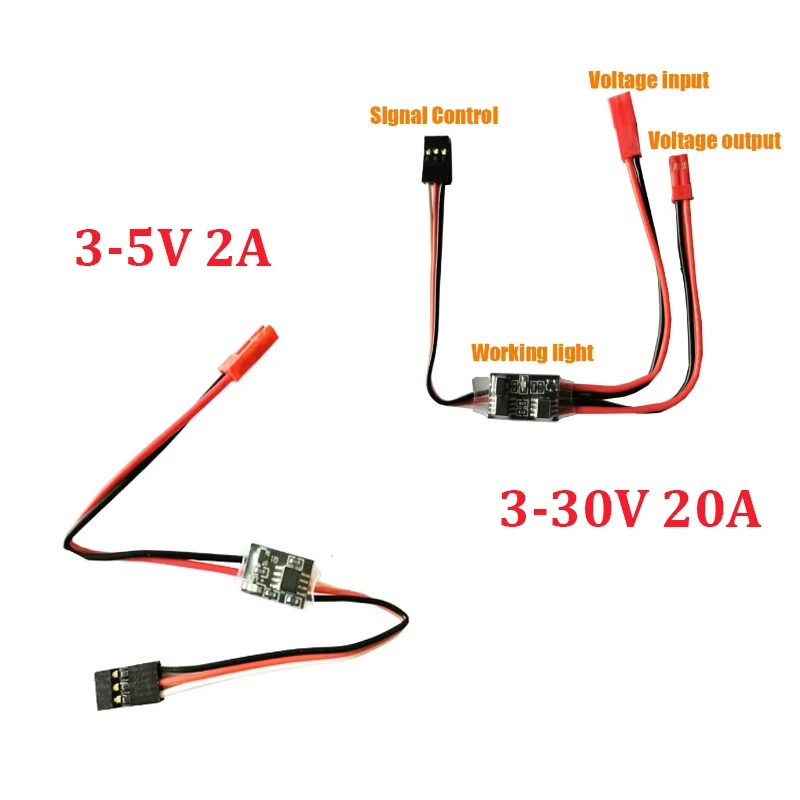 2-20A High Current Remote Control Electronic Switch 3-30V Voltage Module Plant Protection RC Drone Water Pump PWM Signal Control