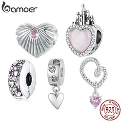 BAMOER 925 Sterling Silver Charm Spiritual Heart Infinity Pendant fits Charm Bracelets, 925 Sterling Silver Lucky Charm SCC1745