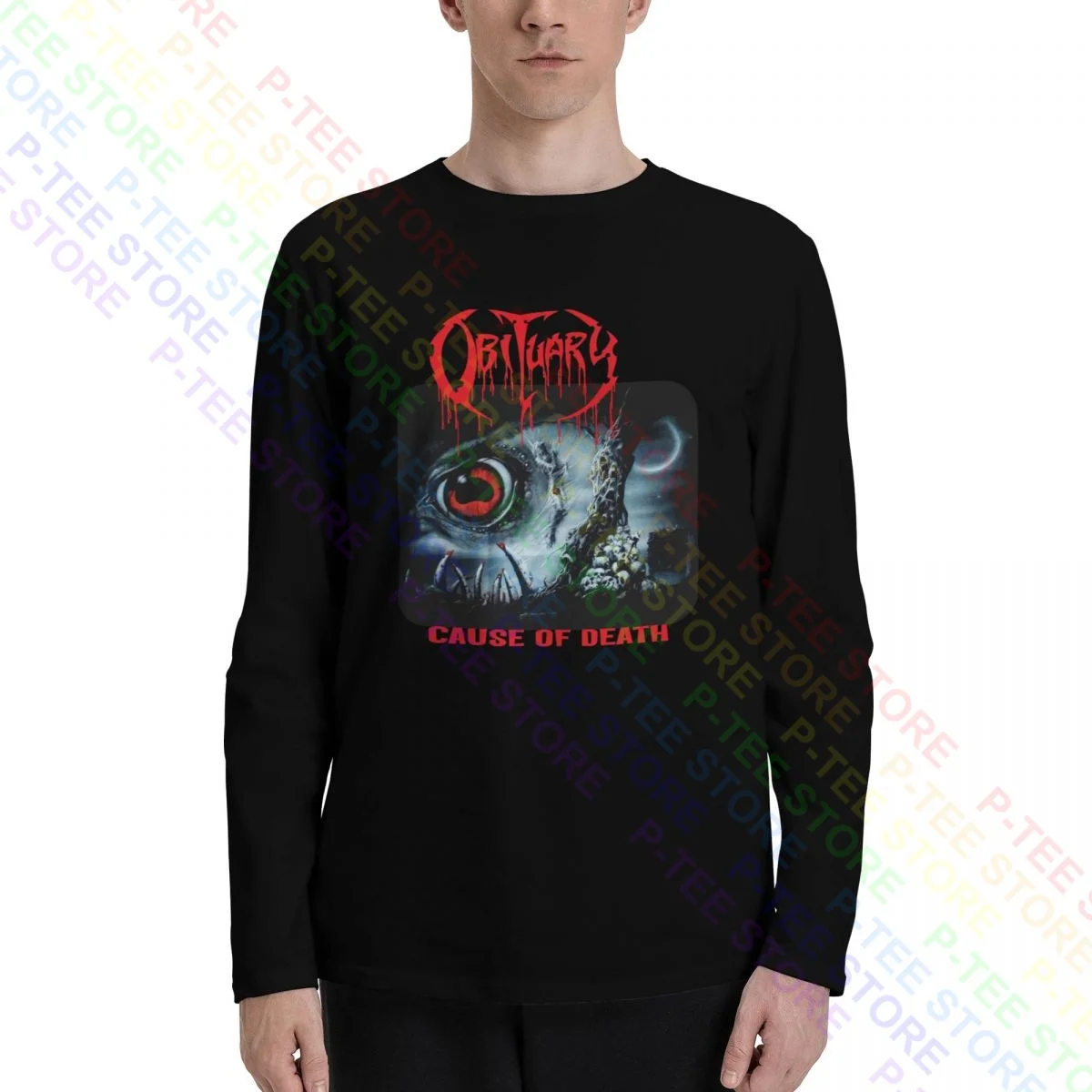 Obituary Cause Of Death Long Sleeve T-Shirts T-shirt Tee Rare Casual Hip Hop Hot Selling