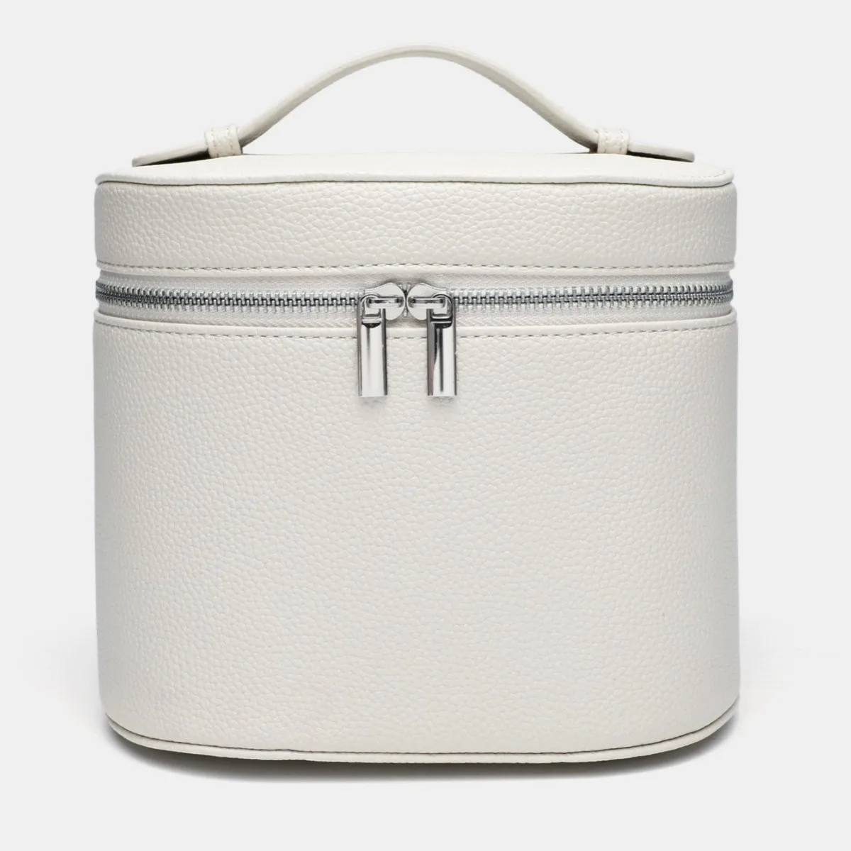 

QINCHU Simple Solid Color Premium Women's Handheld Makeup Bag Travel Portable Storage Bag