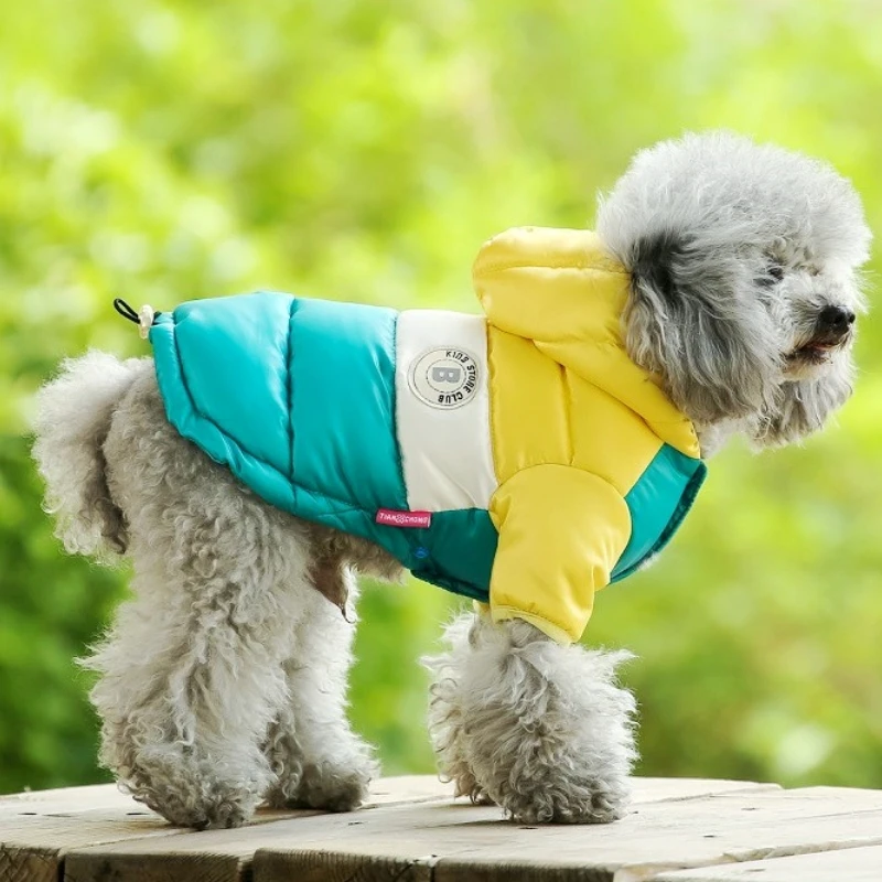 Fashion Dog Clothes Winter Warm Dog Down Jacket Pet Costume Cute Solid Puppy Coat Soft Cat Jacket Chihuahua Clothes Pet Outfits