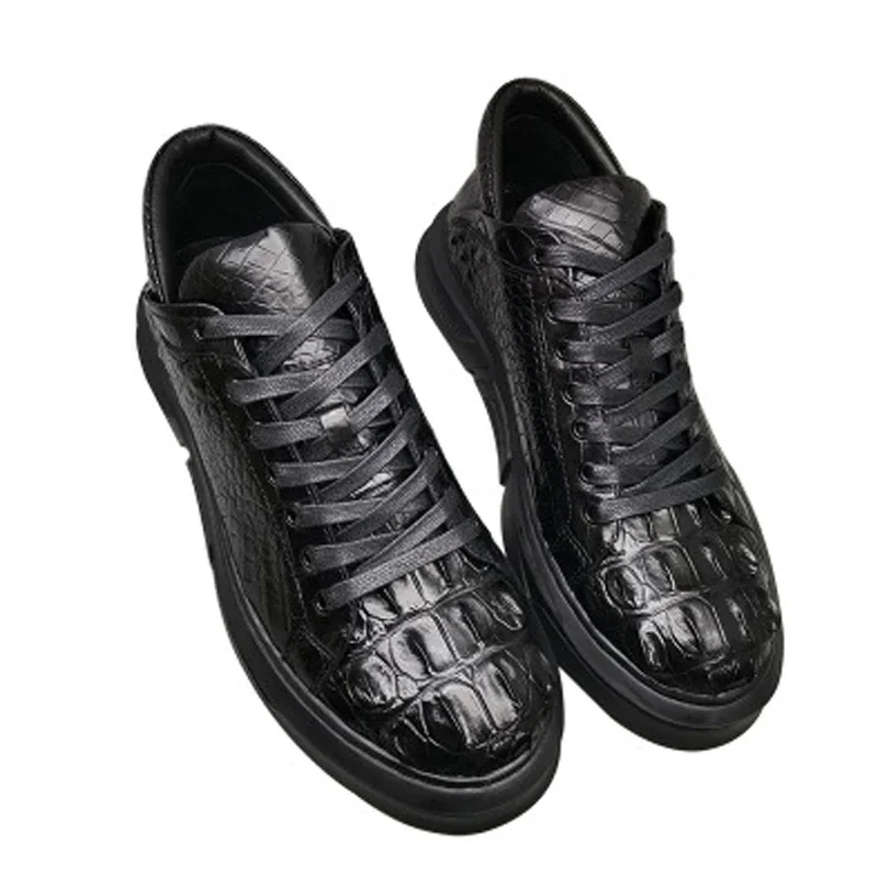 dae crocodile shoes men  Pure manual  lace-up  male  casual men   crocodile  leather men