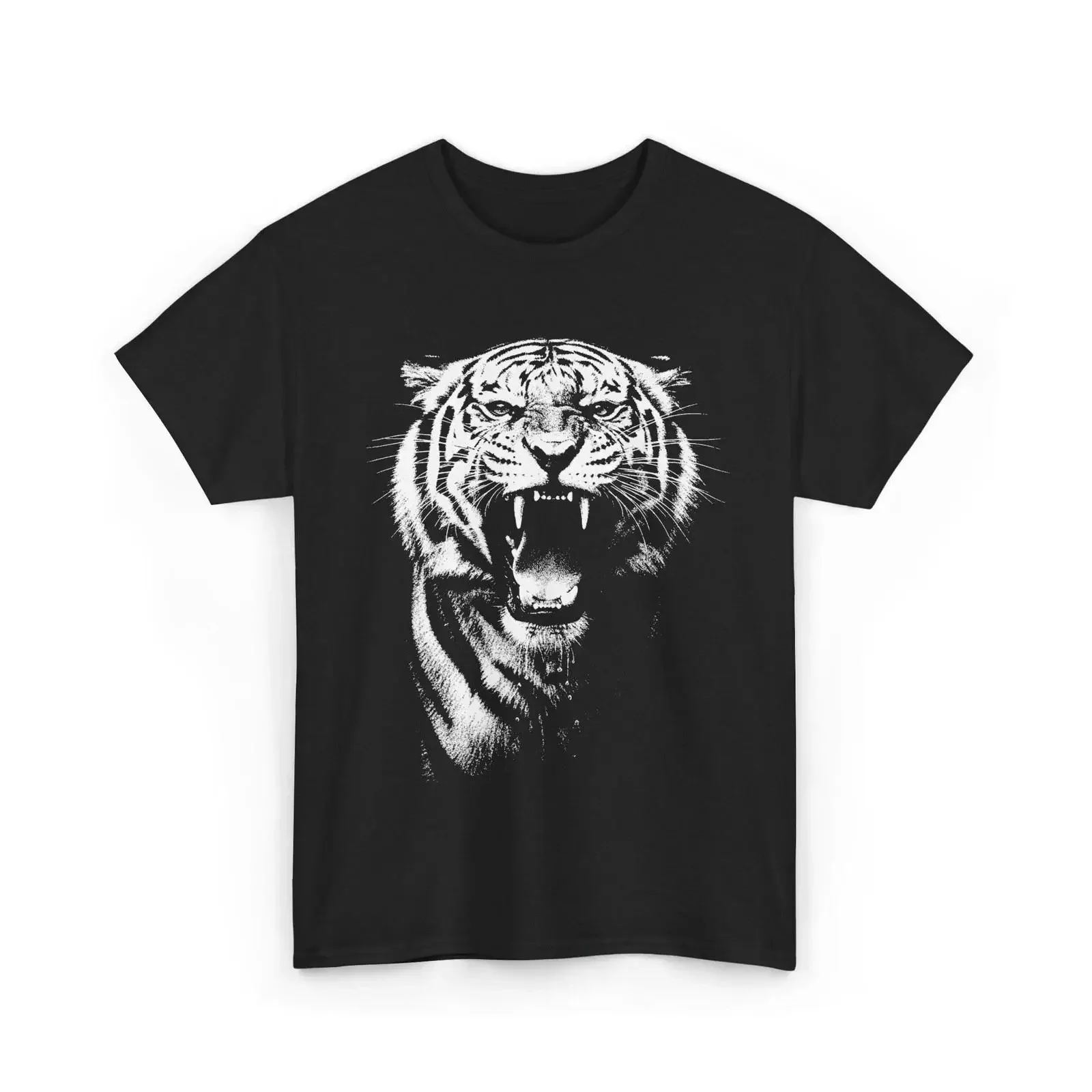 Tiger T Shirt Wildlife Animal Lover Safari Jungle Big Cat  vintage Washed Breathable fashion Unisex Casual Versatile graphic