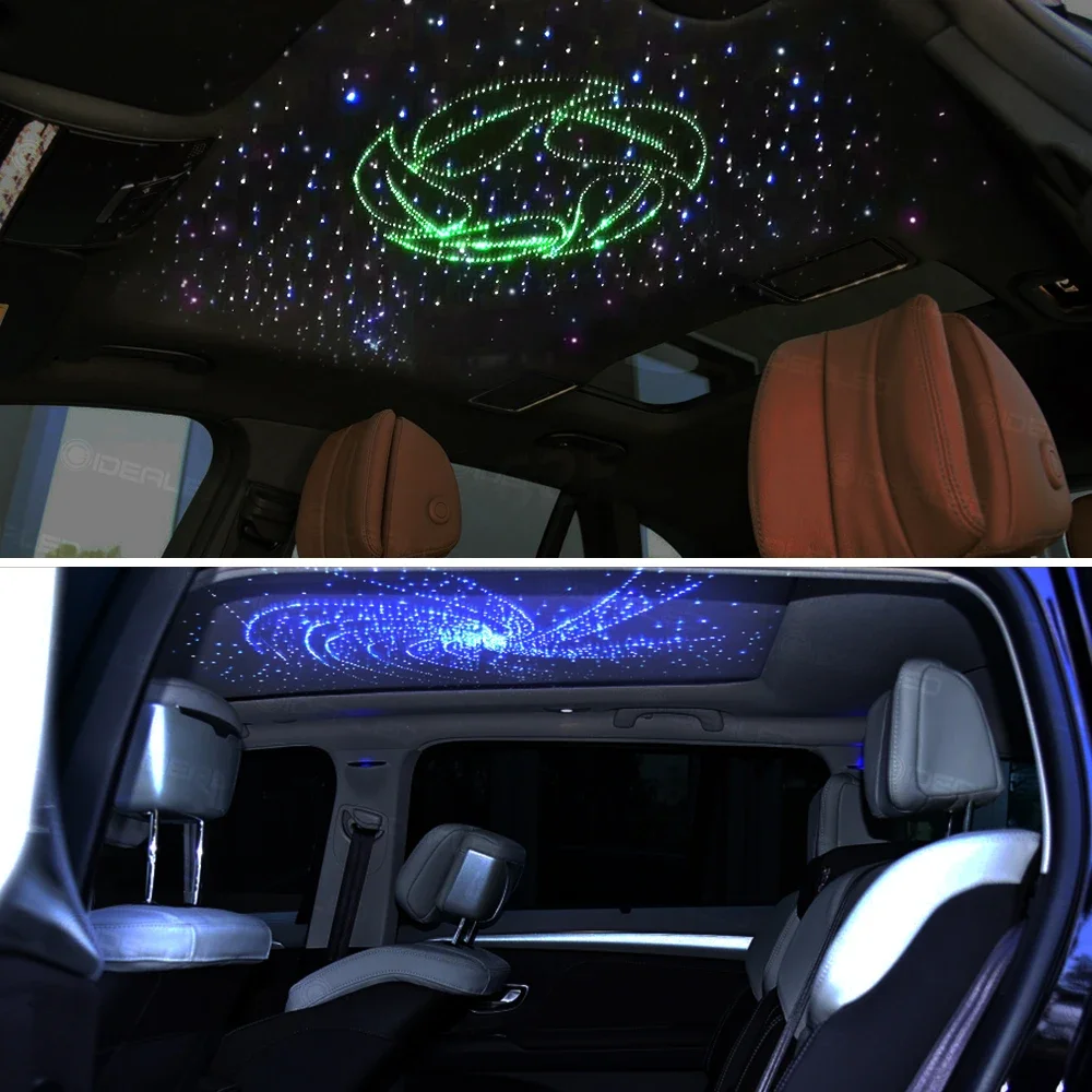 Imagem -05 - Led Estrela Teto Fibra Óptica Luzes Controle Inteligente App Efeito Céu Estrelado Disponível para Decoração do Carro