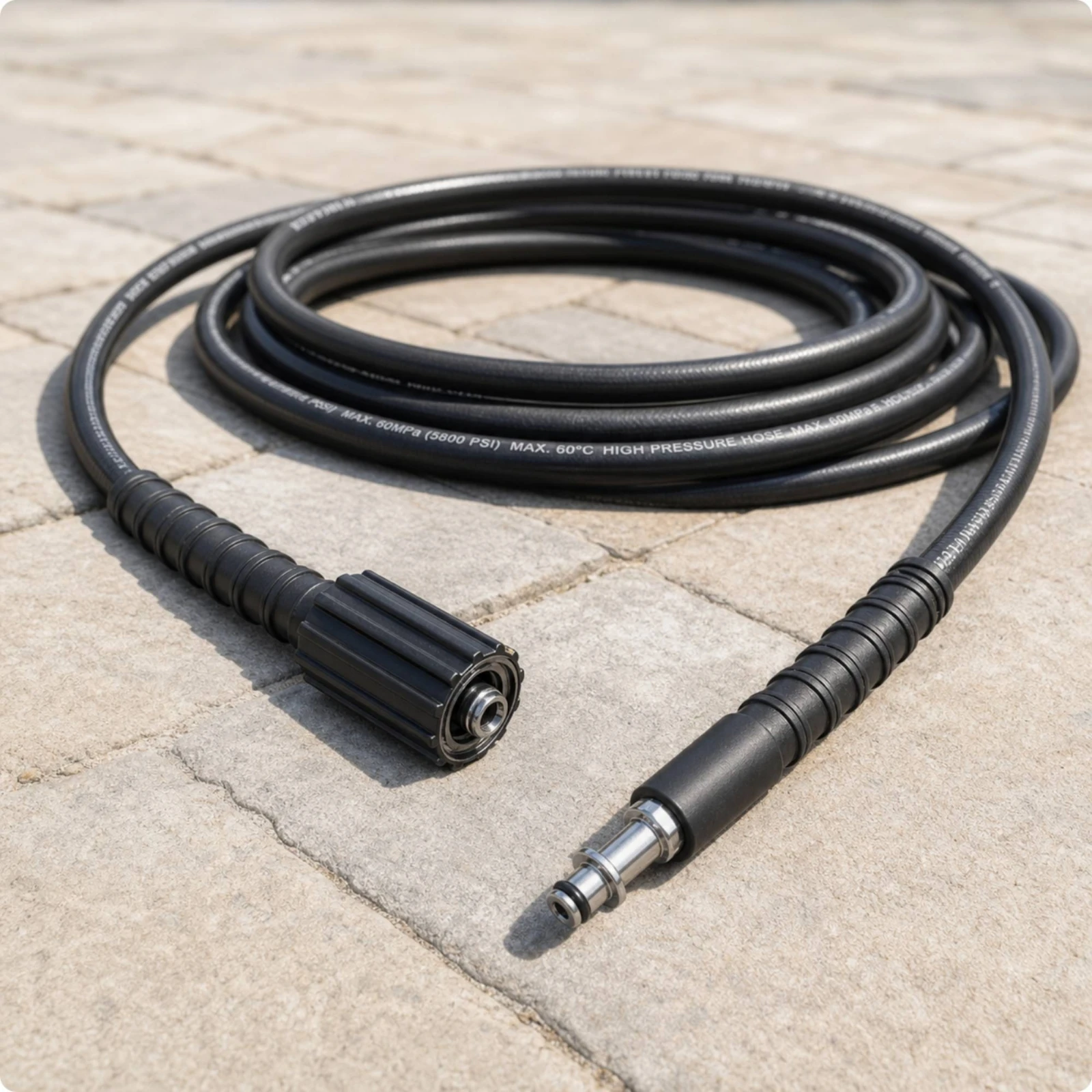 High-Pressure Washer Hose Industry Grade Pressure Washer Hose with Threaded Fittings Extension Flexible for Homeowners