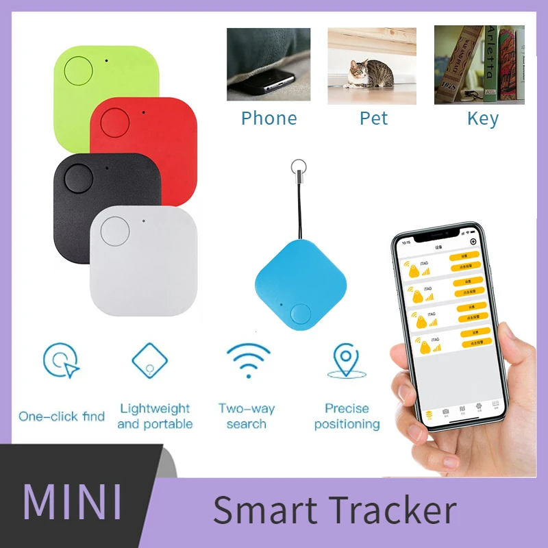 

Мини-трекер Bluetooth 5.0, устройство для отслеживания местоположения, защита от потери, круглый, для животных, детей, сумок, кошельков, умный локатор для отслеживания местоположения.