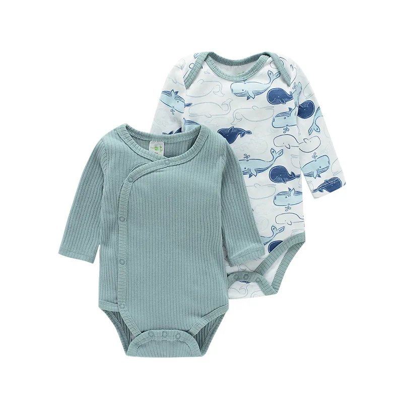 Baby Girl Boys Bodysuit For Newborns New Long-Sleeve Organic Cotton Clothes 2-Pack Sets Designer Bebe Onesies Rompers Playsuits