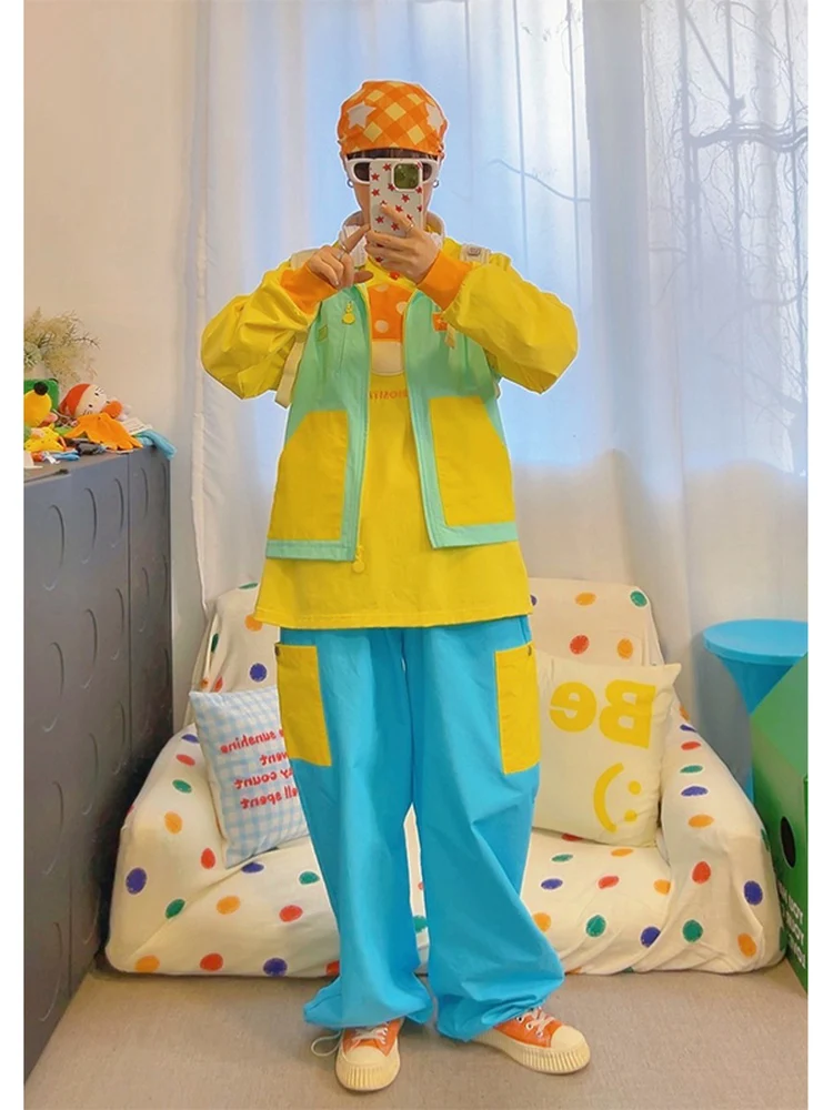 Original  Power Junior's Spring Autumn  Dopaamine Cute Anti-Aging Thin Vest Functional Style Top for Girls Students