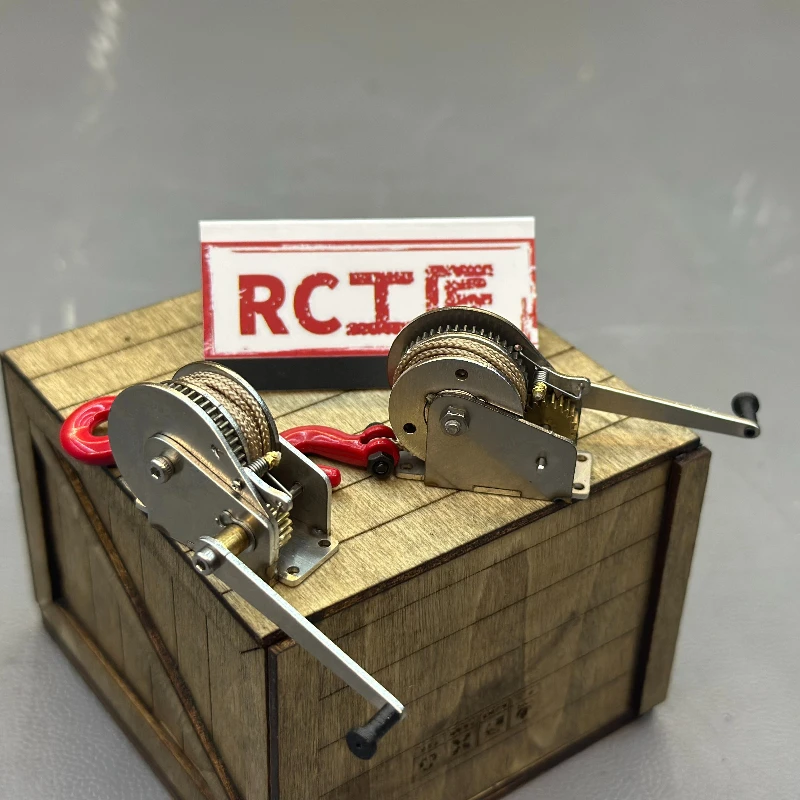 

1pcs Metal Simulation Hand Ratchet Winch for 1/10 1/14 Tamiya RC Truck Car BENZ Scania Diy Parts Toys
