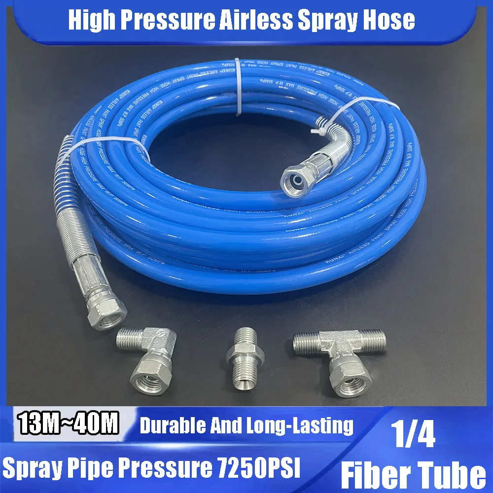 

Airless Spray Hose, 1/4 Inch Airless Spray Hose, Universal 7250PSI, Paint Latex Flexible Fiber Hose, Suitable For Spray Machines