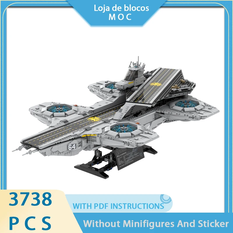 

New product MOC building block sci-fi vehicle model SHIELD Sky mothership modification technology modular children's toy DIY set
