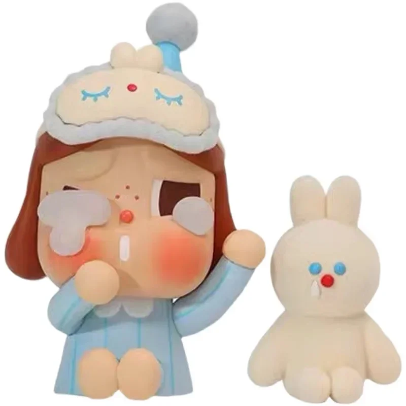 Popmart Crybaby الأزرق بيجامة مصعد سلسلة صندوق أعمى تخمين حقيبة صندوق غامض اللعب دمية لطيف أنيمي الشكل سطح المكتب جمع #5