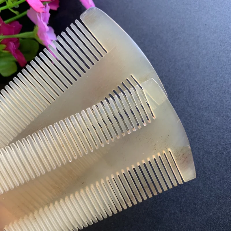 Horn Double-Sided Vent Comb Tibetan Area Horn Grate Comb Horn Comb Horn Double-Edged Fine-Toothed Comb Horn Comb Horn Comb Manuf