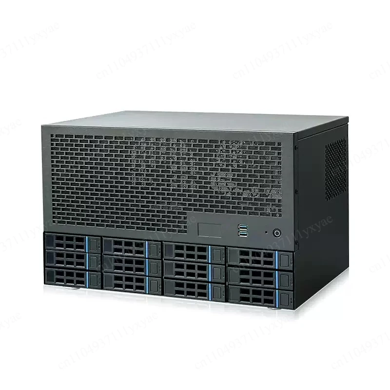 

12 Bay Hot Swap NAS Rackmount Chassis - Supports ATX Motherboard, 8 PCIe Slots, HDD/SSD Storage
