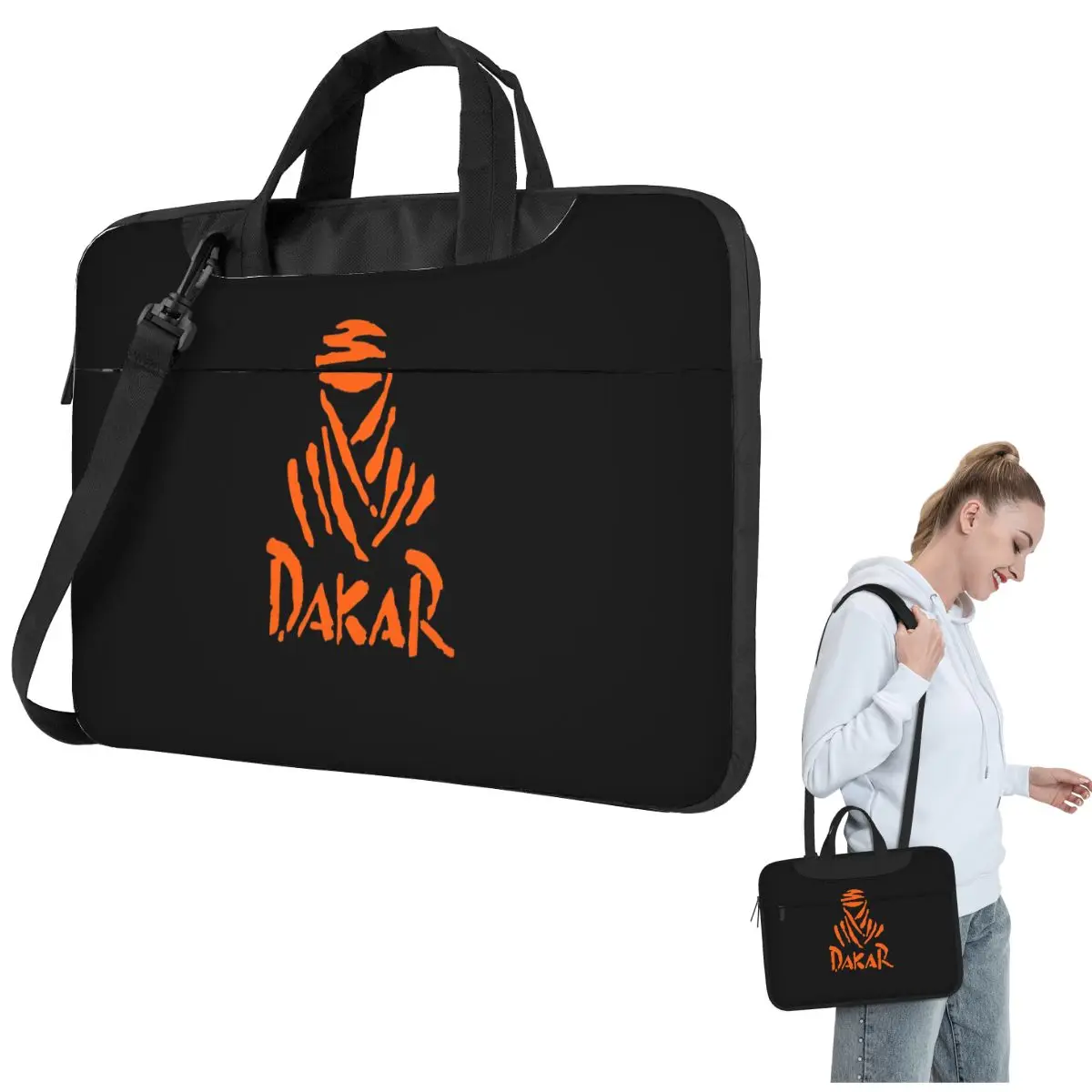 Dakar Rally Motorcycle Crossbody Laptop Bag Case Computer Bag 13 14 15.6 Inch Notebook Pouch for Lenovo