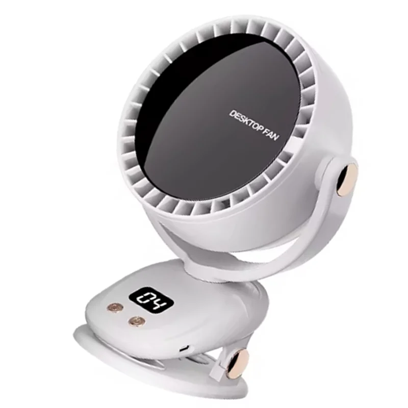 USB Multi Functional Leafless Clip Fan Outdoor Camping Desktop Charging Wireless Fan