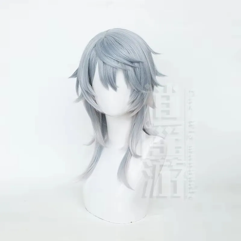 Game Honkai: Star Rail Sunday Cosplay Wig 55CM Long Blue Gray Heat-resistant Synthetic Hair Halloween Party Cosplay Wigs+wig Cap