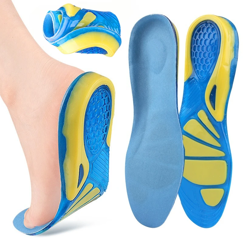 

Silicone Non-Slip Gel Soft Sport Shoe Insole Massaging Orthopedic Insoles Foot Care For Feet Shoes Sole Shock Absorption Pad New