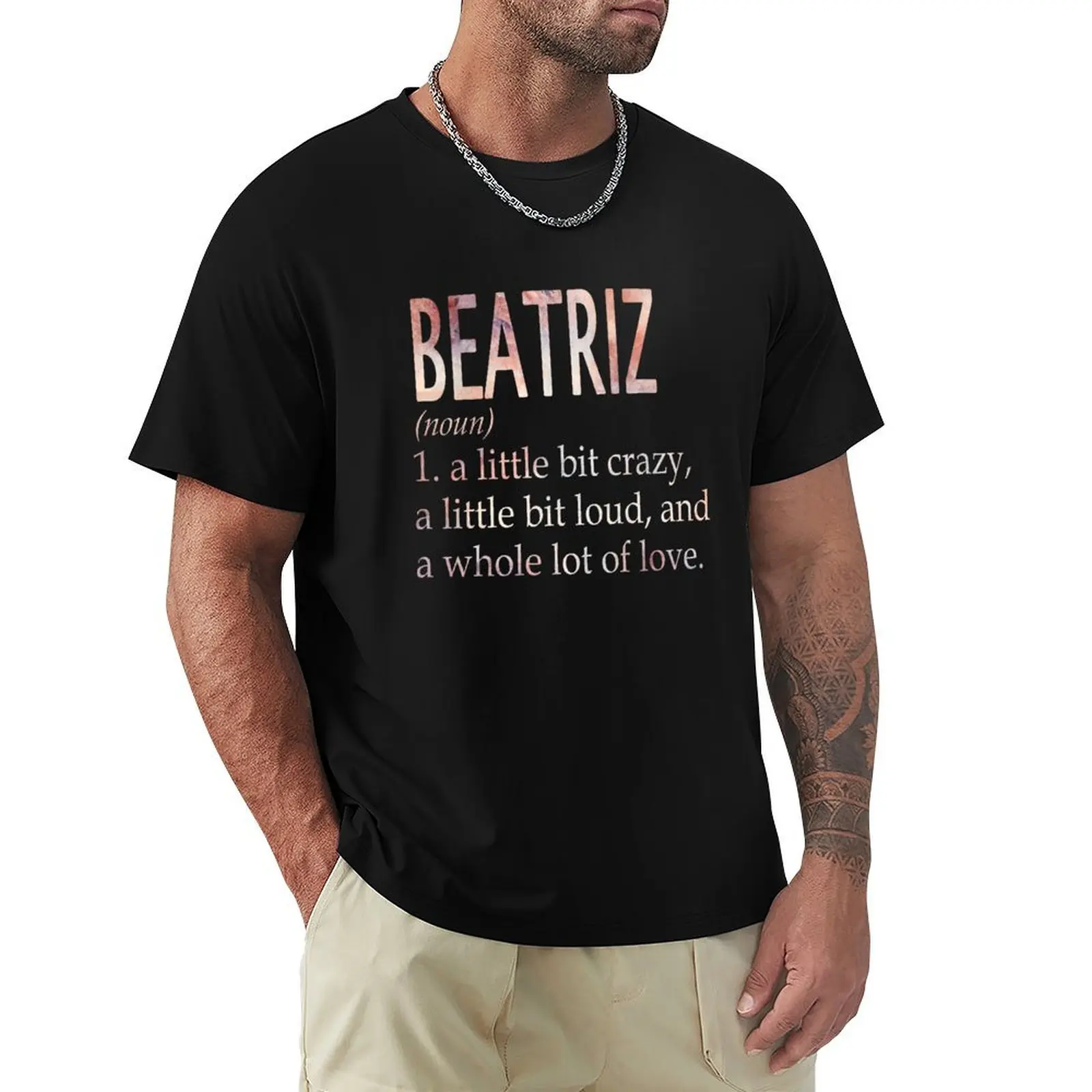 Camiseta con definición de nombre de chica Beatriz, camiseta gráfica, ropa de San Valentín de aduanas, camisetas gráficas de secado rápido para hombre, anime