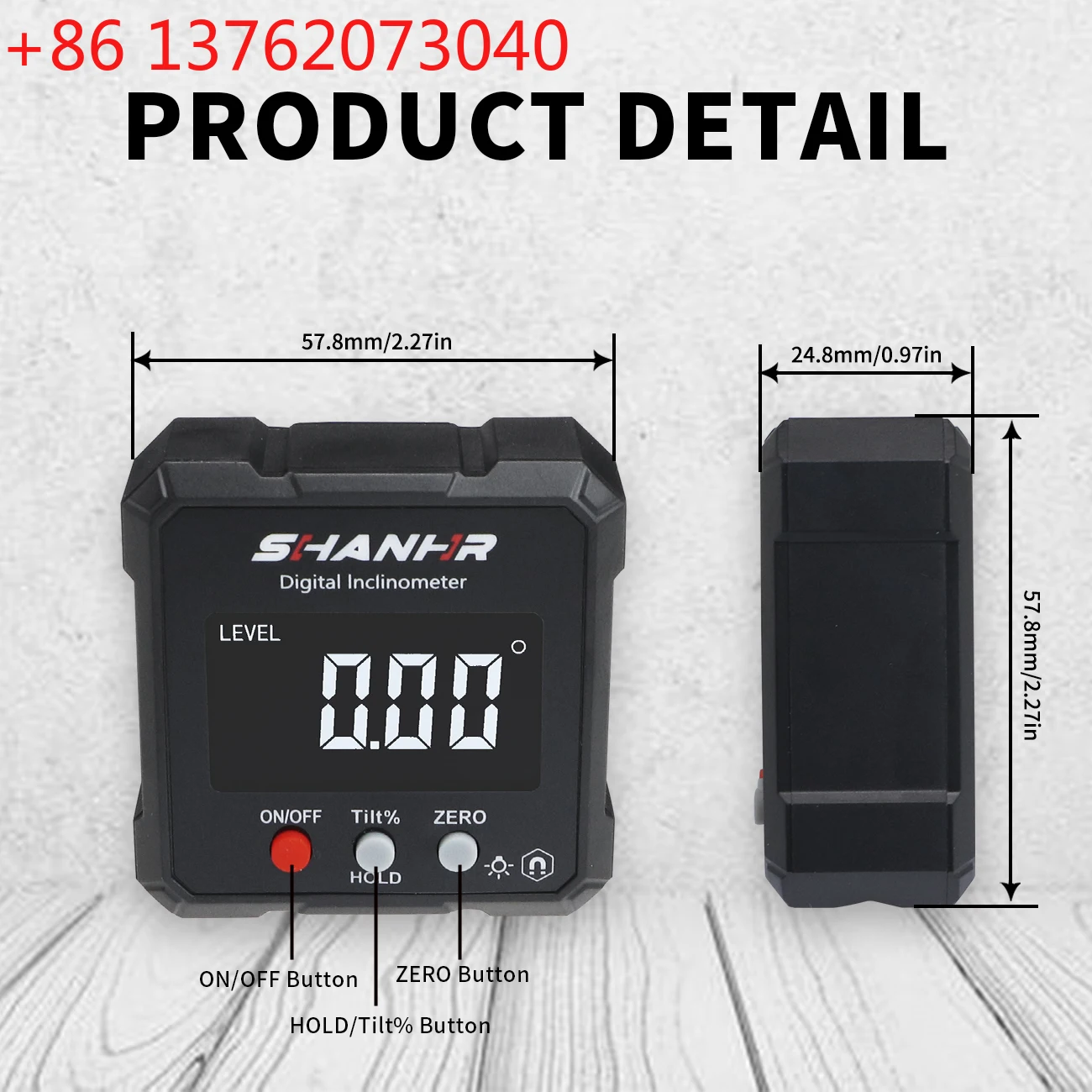 Magnetic Electronic Level Angle Finder Tool, Protractor Inclinometer Woodworking Tools Digital Level Angle Gauge Meter