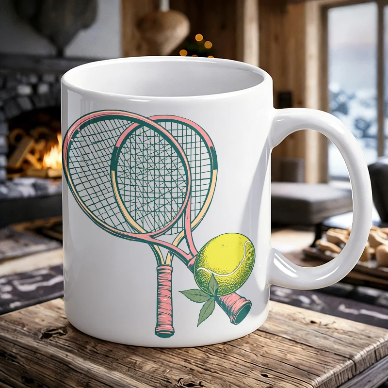 

Tennis-Inspired Key Button Print Mother's Day printed Mug