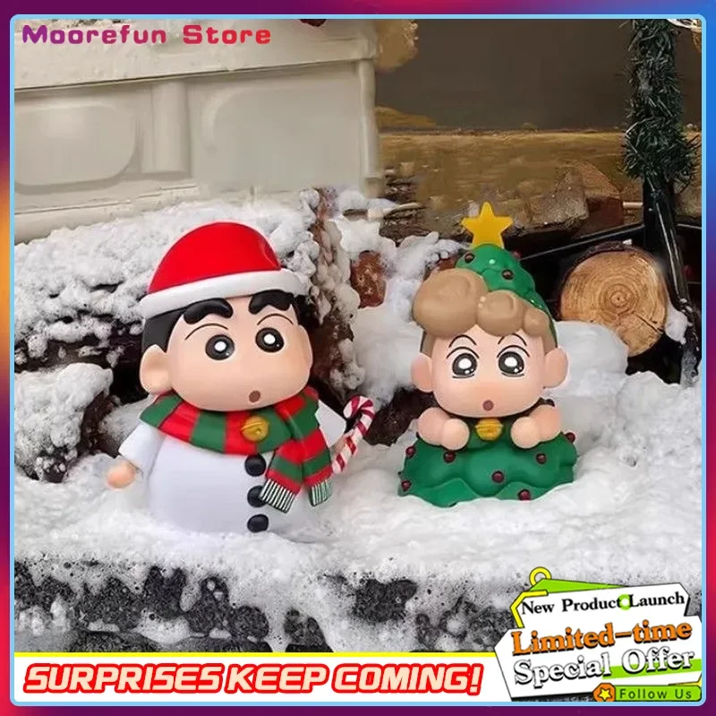 

Crayon Shin-Chan Cos Snowman Christmas Tree Decoration Shinchan Cartoon Characters Anime Figure Collection Birthday Toys Gift
