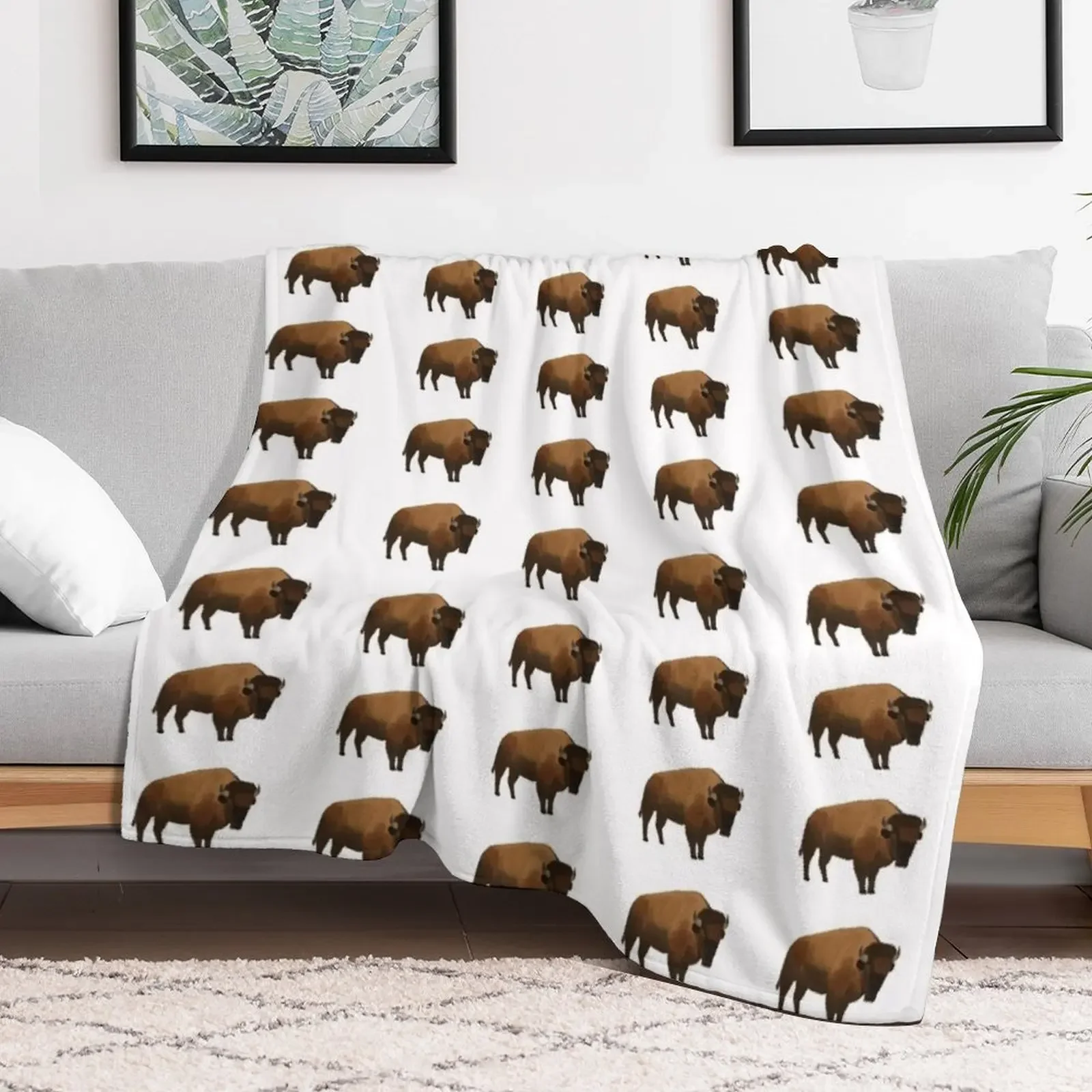 Bison Throw Blanket heavy to sleep Travel Weighted Blankets