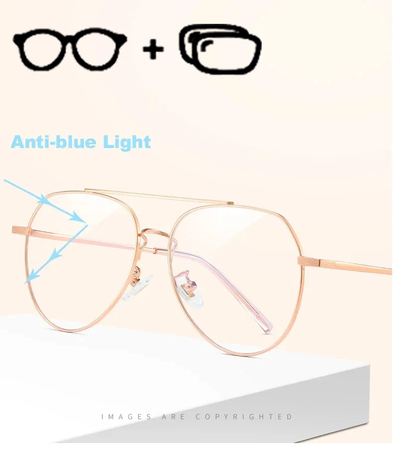 VEITHDIA جديد مخصص المرأة قصر النظر نظارات مكافحة الأشعة الزرقاء مكافحة التعب وصفة طبية الطاقة البصرية نظارات نظارات دائرية PF902740 #3