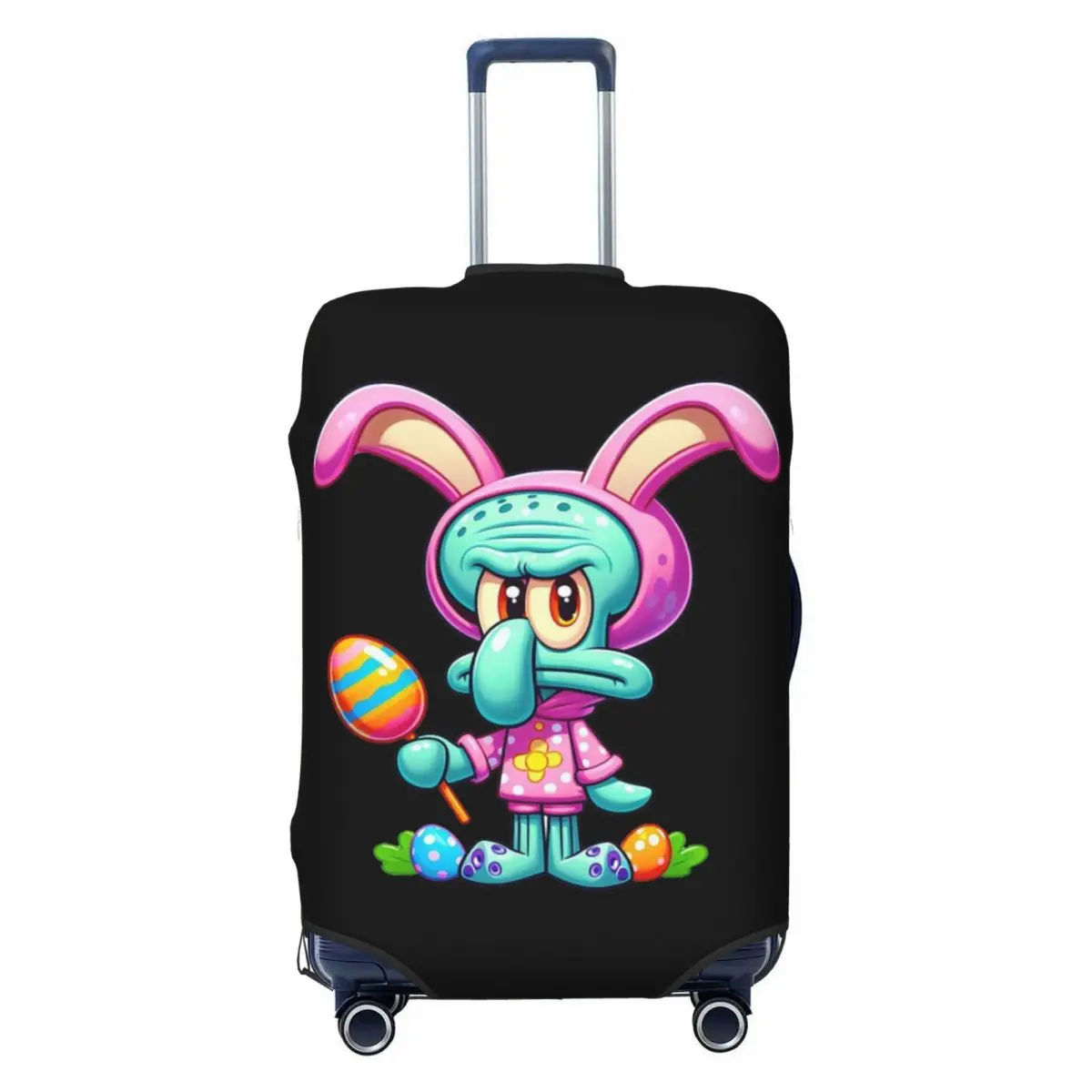 

Custom SpongeBobed Squidward Tentacles Suitcase Cover Elastic Luggage Protective Covers for 18-32 inch