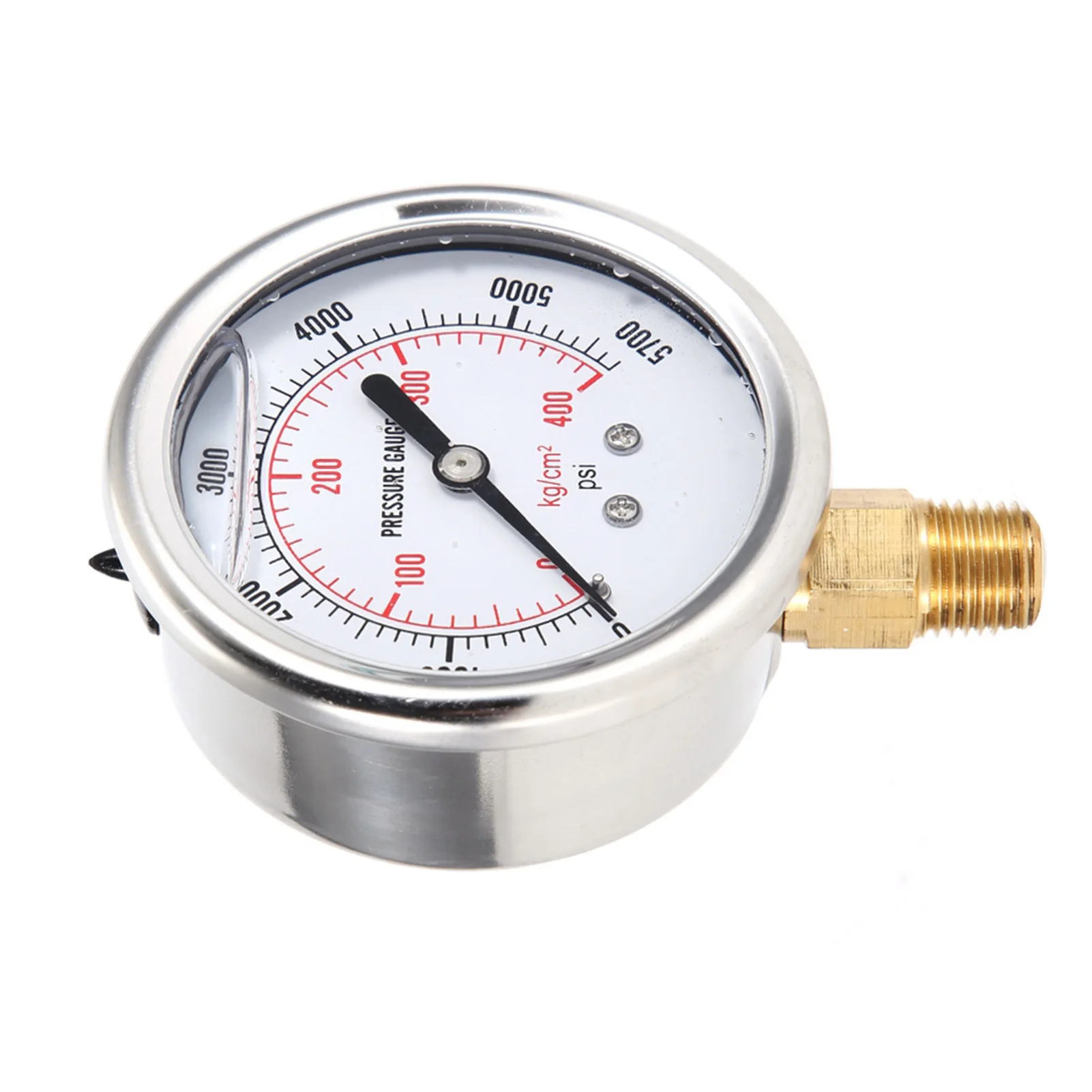 Fuel Pressure Liquid Filled Gauge Hydraulic Liquid Filled Fuel Pressure Gauge 0‑5700 PSI Thread Liquid Filled Pressure Gauge