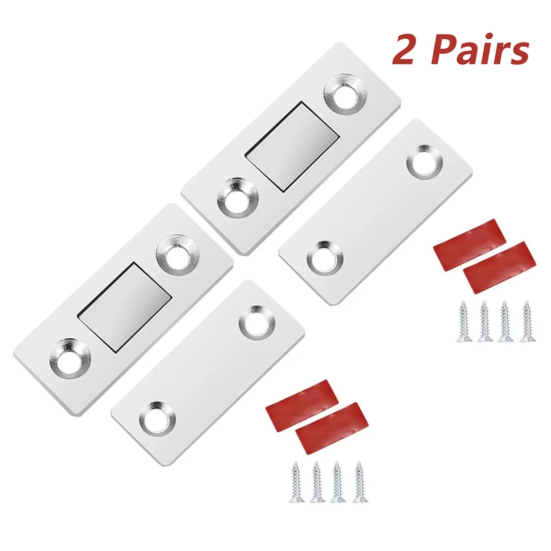 Magnetic Cabinet Catches Ultra Thin Door Strong Magnets Stopper Invisible Adhesive Drawer Magnet Lock For Kitchen Closet Closer