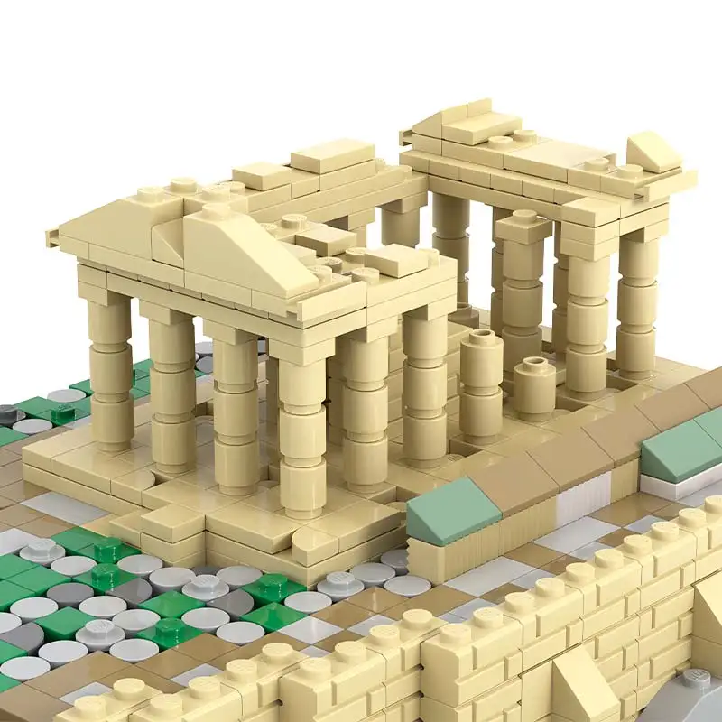 Medieval Ancient Castle Architecture Acropolis in Athens MOC Creative Street View Building Block Model Kid\'s DIY Toys Xmas Gifts