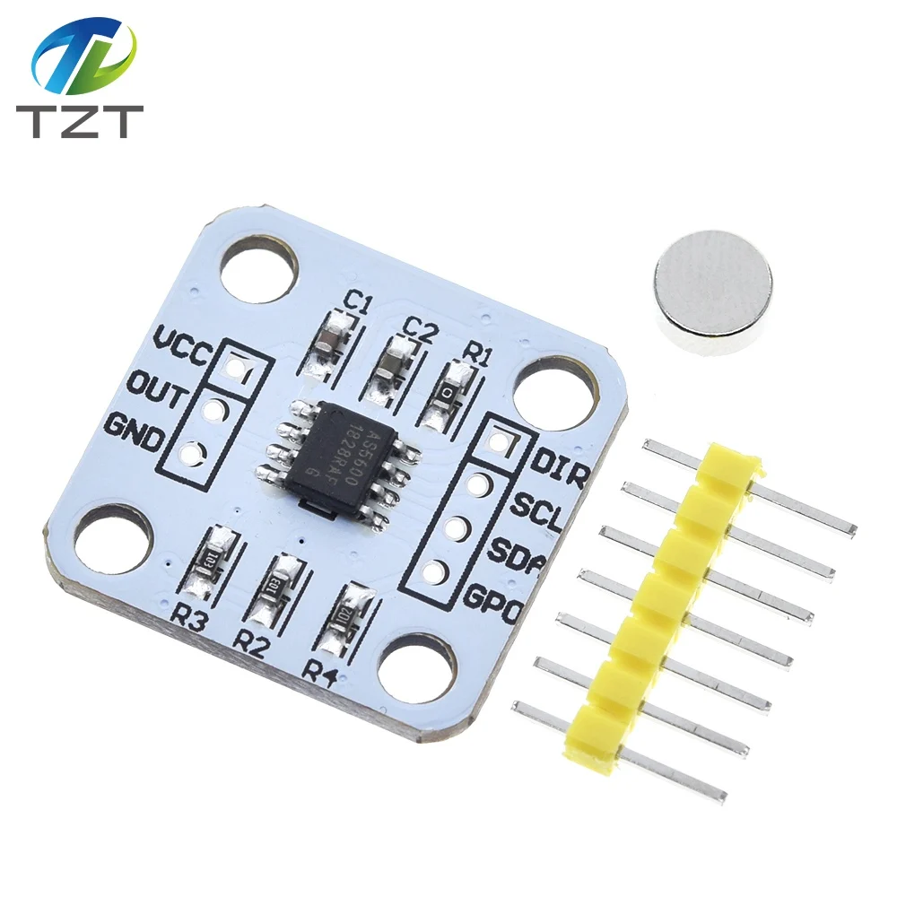 TZT 1/3PCS AS5600 Magnetic Eencoder magnetic Induction Angle measurement module 12bit High Precision For Aduino