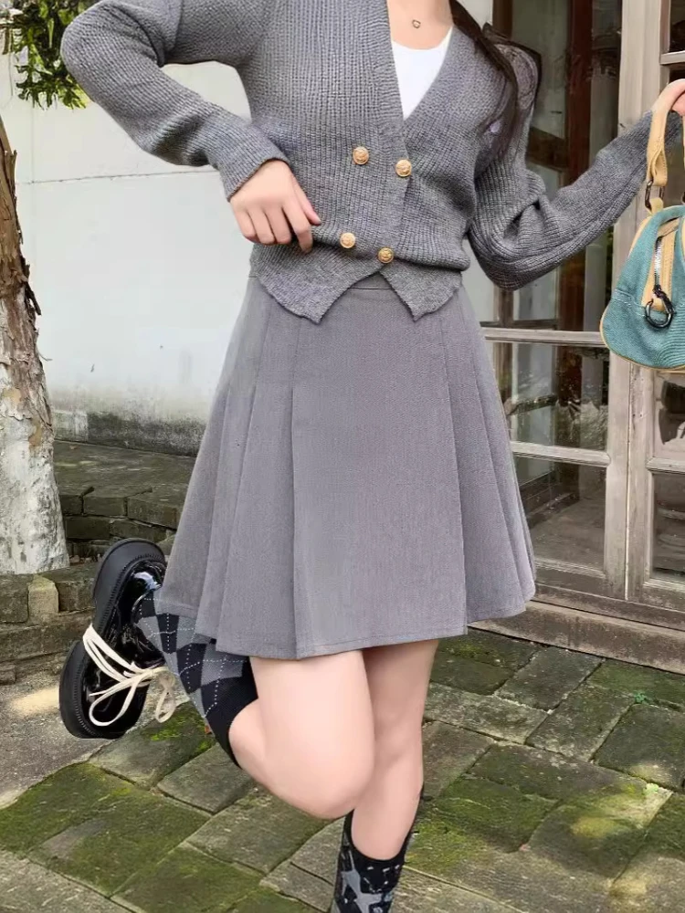 

Pleated Skirts Women Mini Solid A-line Wrap Hip Slim Temperament Sexy Stylish Hipster Prevalent Hot Girl Stydents OL Leisure Y2k