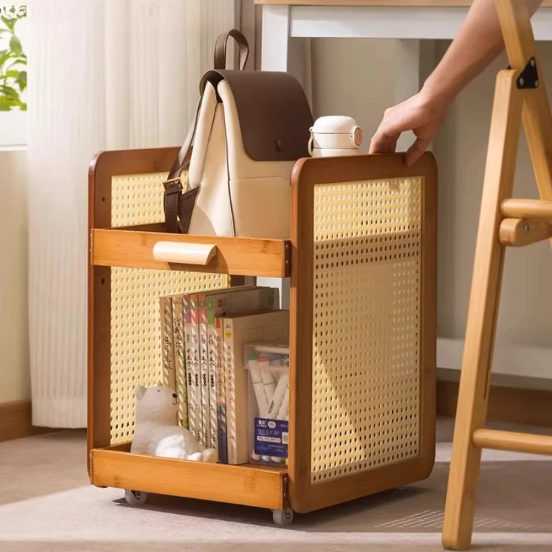 

Mobile schoolbag shelf Multi-layer book storage rack