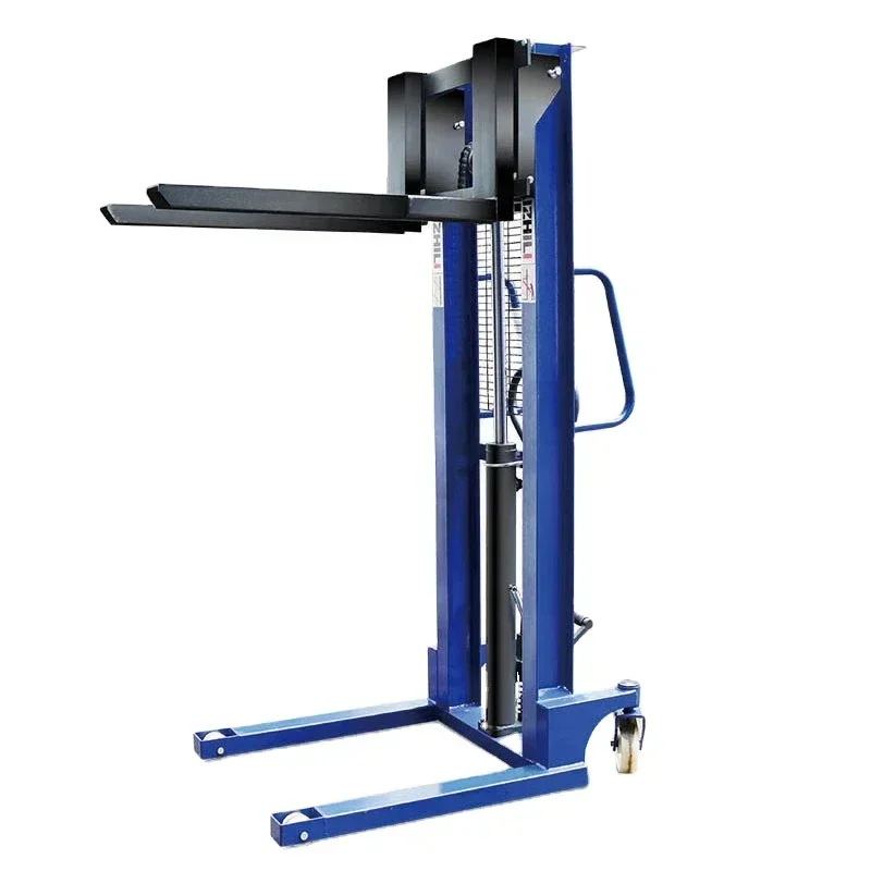 Direktverkauf, manueller Transpallet-Gabelstapler, manueller Stapler, Doppelgabel-Hydraulik-Tablett-Stapler